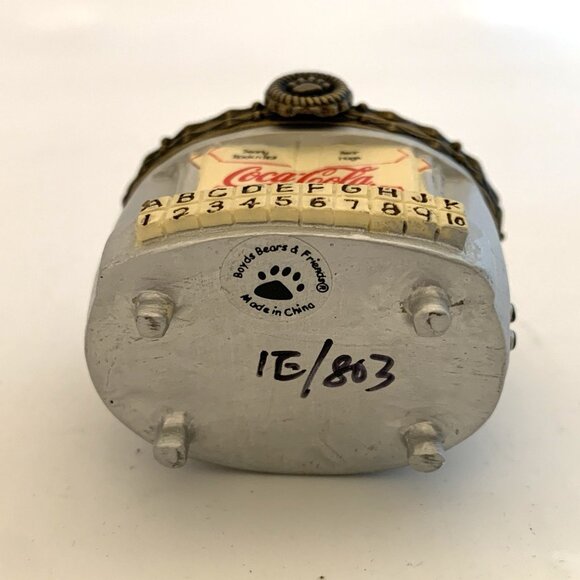 Coca-Cola Boyds Bears Figurine Classic Hits Jukebox 1st Edition Trinket Box Vtg - Picture 9 of 14